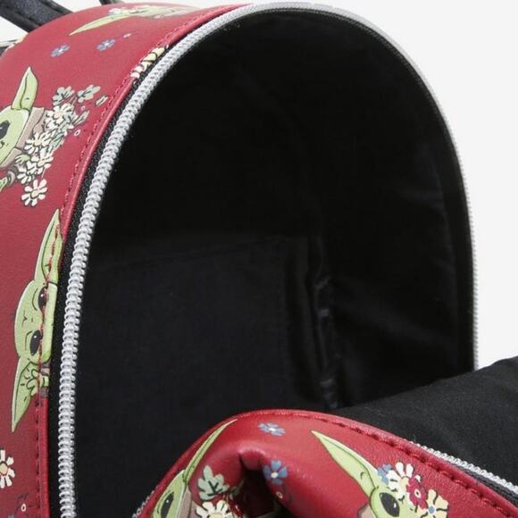 Loungefly Star Wars The Mandalorian The Child Floral Mini Backpack - Picture 4 of 11